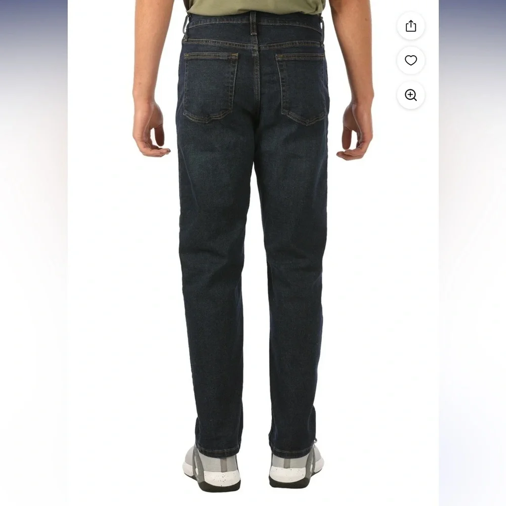 George Men's Dark Wash relaxed straight leg denim jean